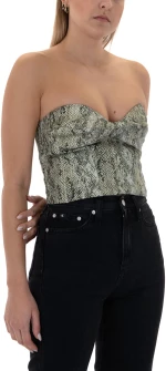 STUDIO 83 MARA DENIM COBRA BUSTIER WOMEN STUDIO 83 ΜΑΥΡΟ- ΠΡΑΣΙΝΟ (PF154A3-KHAKI)