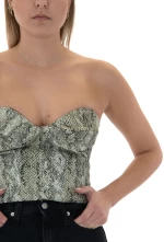 STUDIO 83 MARA DENIM COBRA BUSTIER WOMEN STUDIO 83 ΜΑΥΡΟ- ΠΡΑΣΙΝΟ (PF154A3-KHAKI)