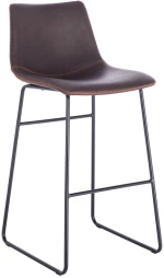 NUEVO XL ΣΚΑΜΠΟ BAR ΚΑΦΕ ANTIQUE WASHED ΜΑΥΡΟ 47x57x100