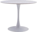 NOUGAT ΤΡΑΠΕΖΙ ΡΟΤΟΝΤΑ TERRAZZO 100x100x75