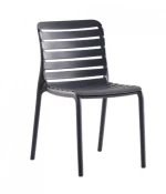 Palm Καρέκλα Πολυπροπυλενίου Μαύρη 47x56x82(47)cm