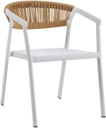 Πολυθρόνα Cactus-TX φυσικό με λευκό σκελετό 57 x 64.5 x 76