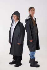Anorak Αδιάβροχη Παιδική Καπαρντίνα Walker® flex x-long kids- Μαύρο