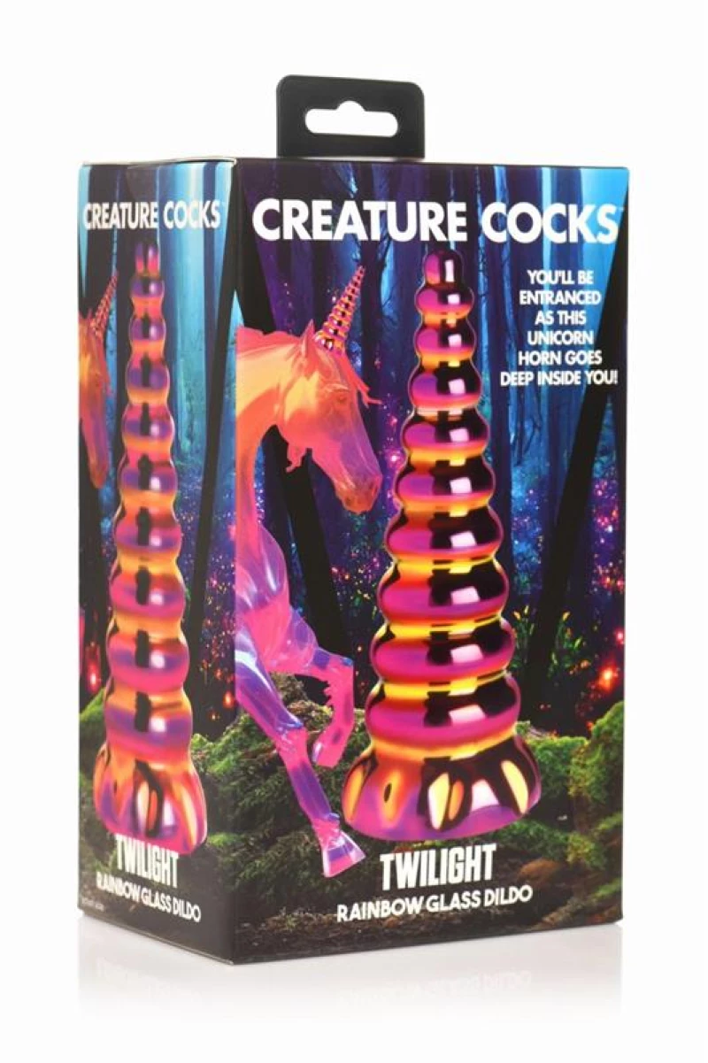 Twilinght Rainbow Borosilicate glass Dildo