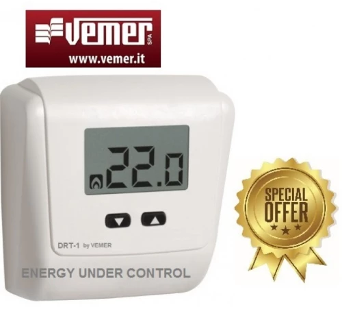 VEMER DRT1 230VAC ΨΗΦΙΑΚΟΣ  P.I.D ΘΕΡΜΟΣΤΑΤΗΣ ΧΩΡΟΥ ΜΕ ΟΘΟΝΗ