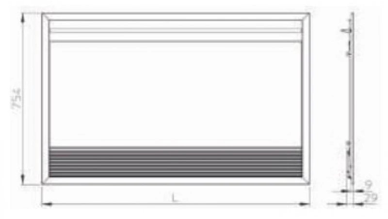 ΚΑΛΥΜΑ ΟΡΟΦΗΣ ΓΙΑ FANCOIL ΚΡΥΦΟΥ ΤΥΠΟΥ SLI 400 (LC0619II)