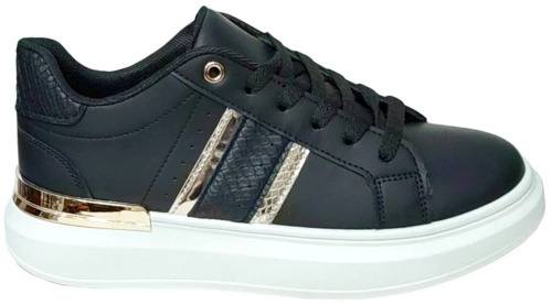SNEAKER ΓΥΝΑΙΚΕΙΟ PLATO LY629 ΜΑΥΡΟ