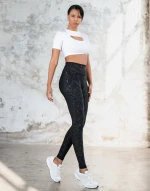 Ψηλόμεσο Κολάν Push-Up και Σύσφιξης "Like Leather" Lismina 467 Black