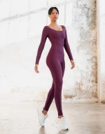 Scrunch Butt Jumpsuit Push-Up και Σμίλευσης Lismina 2501 Damson