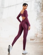 Scrunch Butt Jumpsuit Push-Up και Σμίλευσης Lismina 2501 Damson