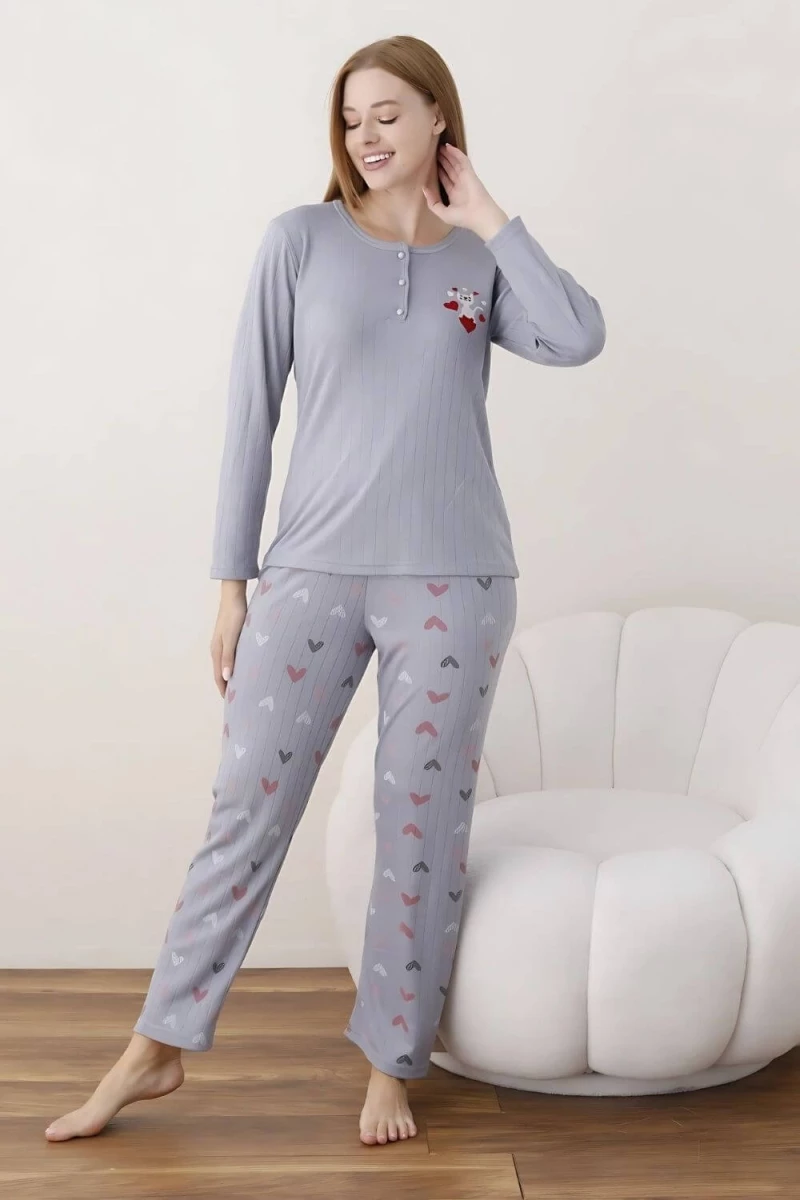 Πιτζάμα Γυναικεία Homewear 5020 - ΓΚΡΙ