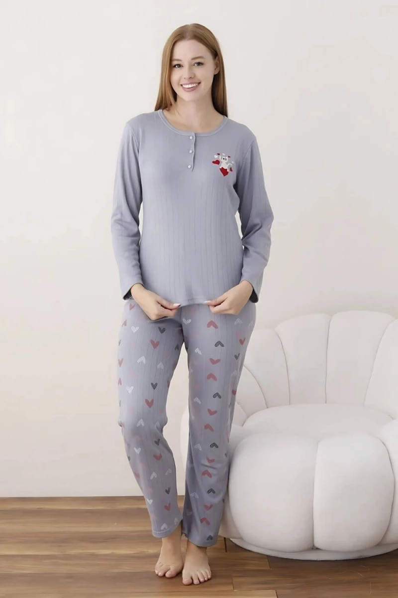 Πιτζάμα Γυναικεία Homewear 5020 - ΓΚΡΙ