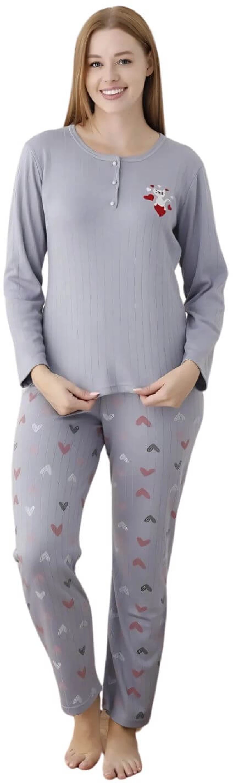 Πιτζάμα Γυναικεία Homewear 5020 - ΓΚΡΙ
