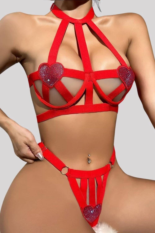 Σετ Σουτιέν String R0633 - ΚΟΚΚΙΝΟ