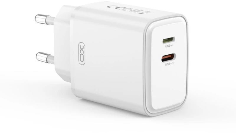 XO L145 ΦΟΡΤΙΣΤΗΣ ΜΕ ΚΑΛΩΔΙΟ LIGHTNING  PD 20W USB-C + LIGHTNING   2 ΘΥΡΕΣ  ΛΕΥΚΟΣ
