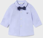 Πουκάμισο μακρυμάνικο με παπιγιόν σετ (AW25) 2180 γαλάζιο 2τμχ