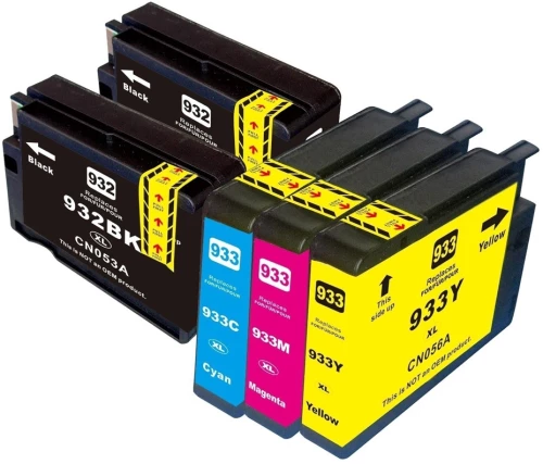 Σετ συμβατά Inkjet για HP  2x 932XL μαύρο  1x 933XL magenta  1x 933XL κίτρινο  1x 933XL κυανό