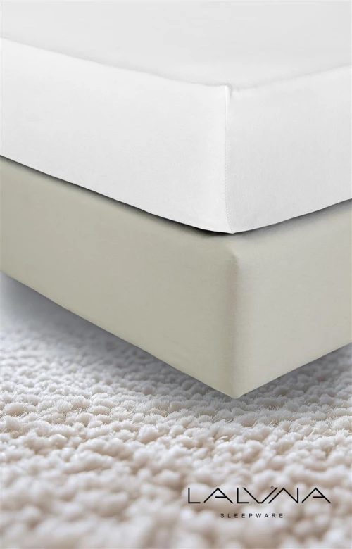Κατωσέντονο Jersey La Luna Pure White - 120x200