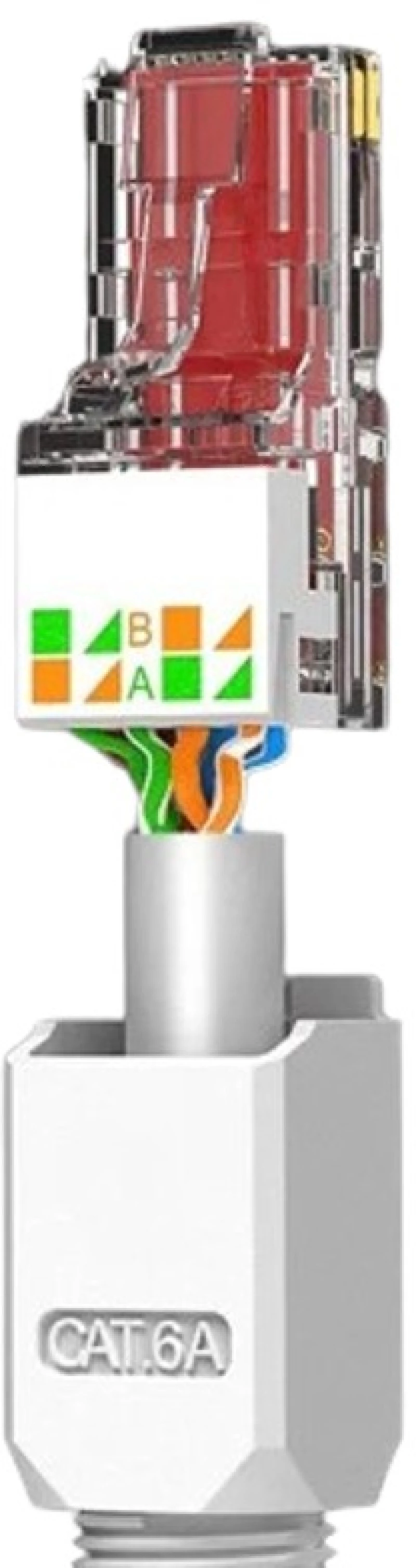 EZ-RJ456AUTW - Cat.6A, RJ45 Βύσμα χωρίς θωράκιση, Λευκό, Tool Free - 1 τεμ