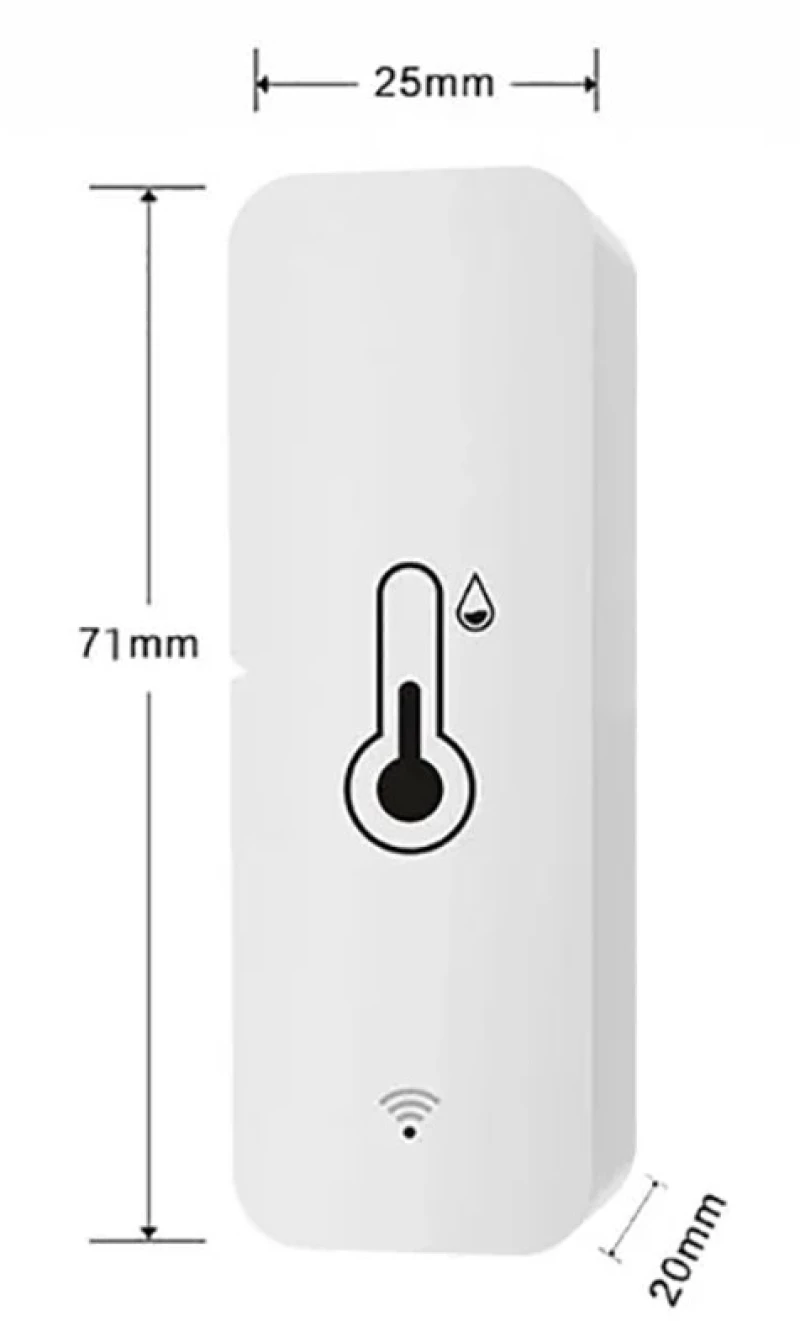 TH01 - Tuya WiFi Smart Αισθητήρας Θερμοκρασίας και Υγρασίας - Λευκό
