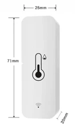 TH01 - Tuya WiFi Smart Αισθητήρας Θερμοκρασίας και Υγρασίας - Λευκό