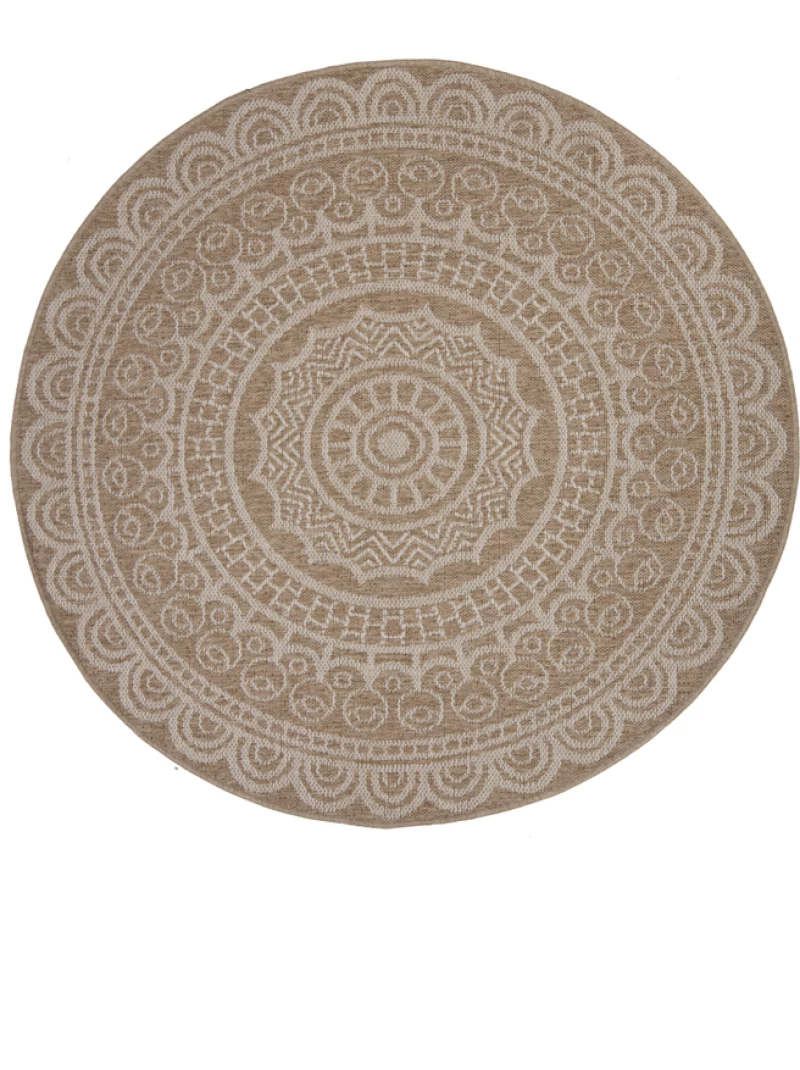 Χαλί 4Season Ψάθα Στρογγυλό 240x240 Avanos 8893 WHITE Royal Carpet