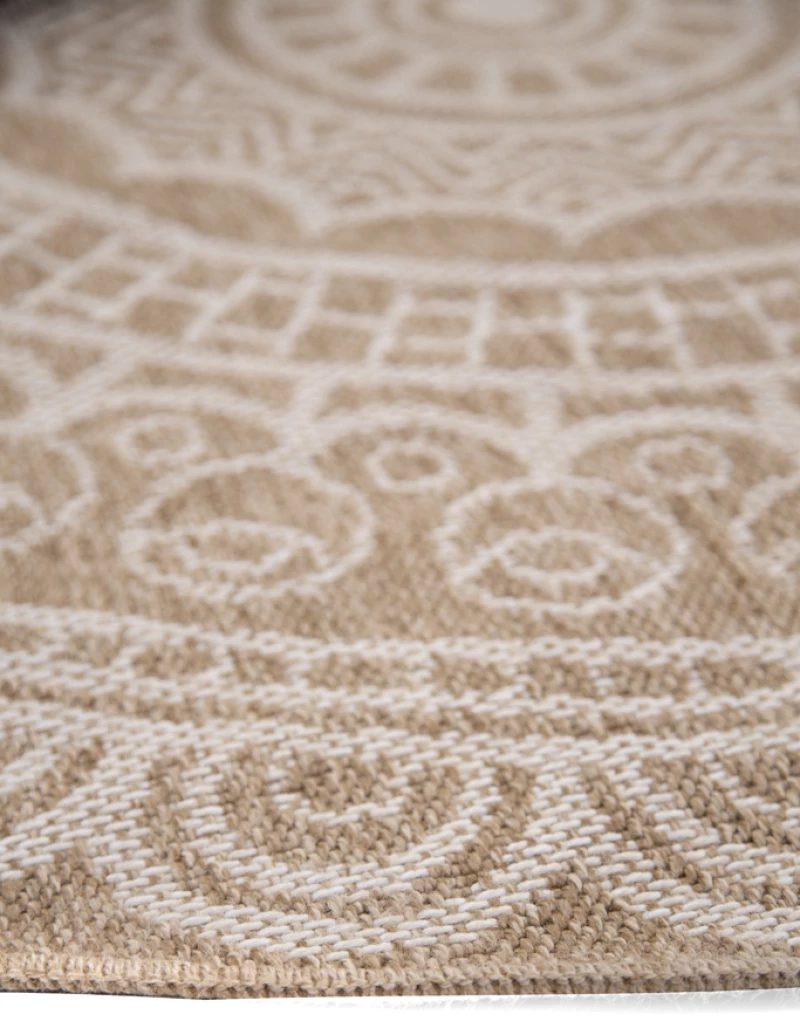 Χαλί 4Season Ψάθα Στρογγυλό 240x240 Avanos 8893 WHITE Royal Carpet