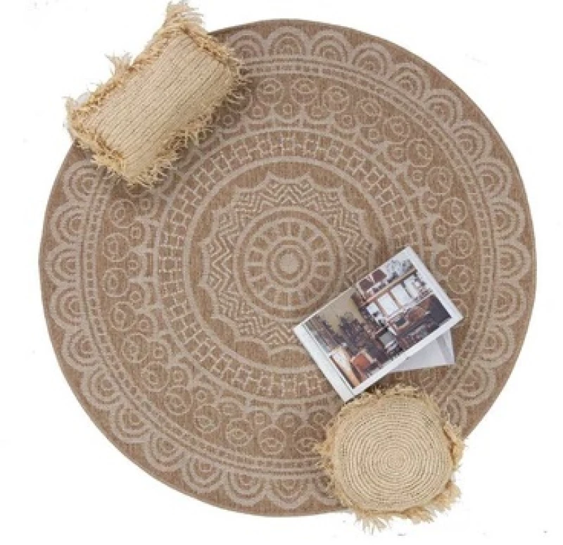 Χαλί 4Season Ψάθα Στρογγυλό 240x240 Avanos 8893 WHITE Royal Carpet