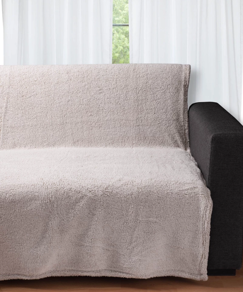 Διακοσμητικό fleece ριχτάρι 032B (150cm x 200cm) beige - -