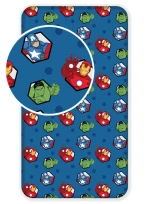 Σεντόνι Βαμβακερό Avengers Μονό Με Λάστιχο Μπλε 90 x 200 cm + 25 cm