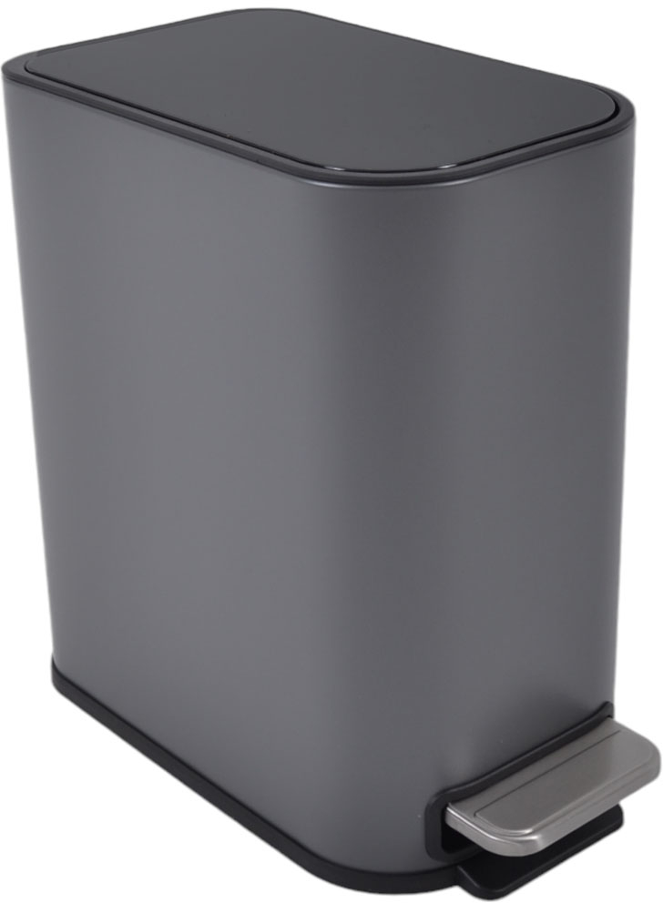 ΚΑΛΑΘΙ ΜΠΑΝΙΟΥ BELLO 5lt SOFT CLOSE SLIM  ΜΕΤΑΛΛΙΚΟ ΓΚΡΙ ΜΑΤ ANKOR