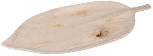 Πιατέλα σερβ.paulownia  φύλλο φυσικό 50,5Χ20Χ3,5cm