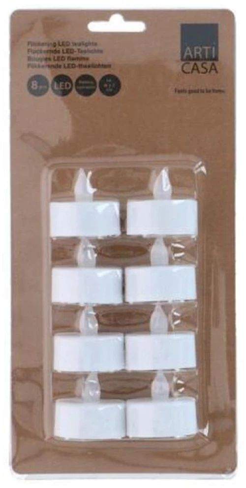 Κεριά ρεσώ LED 8τμχ Φ3,7Η3,7cm
