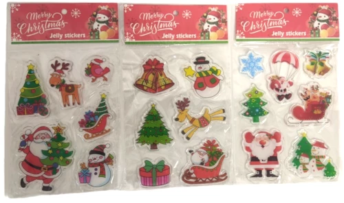 Στίκερ τζελ για τζάμια Xmas 26x15cm Xmasfest 1132905 1 τεμάχιο τυχαίο χρώμα σχέδιο επιλογή