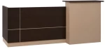 ΓΡΑΦΕΙΟ ΥΠΟΔΟΧΗΣ DALTON HM2068.01 ΜΕΛΑΜΙΝΗ ΣΕ WENGE-ΜΠΕΖ 240x80x106Υεκ.