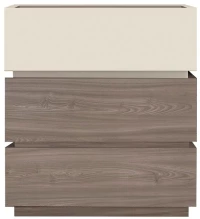 WOODWELL Ε7352,2VANITY Συρταριέρα 3 Συρτάρια Αποχρώσεων Sonoma Oak & Cream, με Αποσπώμενα χρωματικά Μέρη 60x40x66cm Ε7352,2