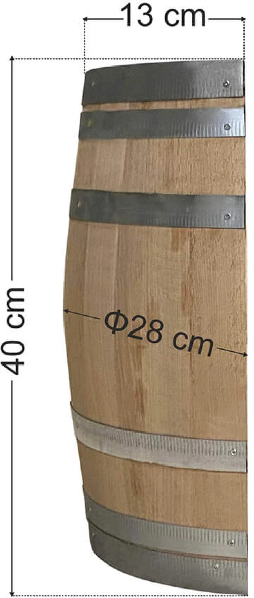 Tesias Βαρέλι μισό - διακοσμητικό - 40x13 Φ28-Tesias  TES-851