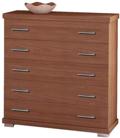 Συρταριέρα Νο.5 80x90x45 Με 5 Συρτάρια Wallnut  SARRIS809714