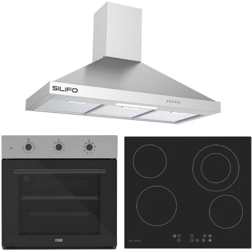 SILIFO ΣΕΤ ΣΕΤ ΦΟΥΡΝΟΣ SF6008 INOX + ΕΣΤΙΑ ΚΕΡΑΜΙΚΗ SF6822HV5 + ΑΠΟΡΡΟΦΗΤΗΡΑΣ ΚΑΜΙΝΑΔΑ SF6618 INOX 90CM (4 ΕΤΗ ΕΓΓΥΗΣΗ ΕΛΛΗΝΙΚΗΣ ΑΝΤΙΠΡΟΣΩΠΕΙΑΣ) SILIFO 999-002-92252