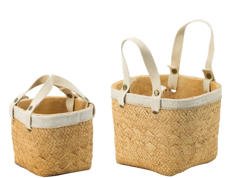 Artekko Knitt Κασπώ Τσιμεντένιο Μπεζ (15.5x15.5x13.5)cm Σετ/2 Artekko D9049