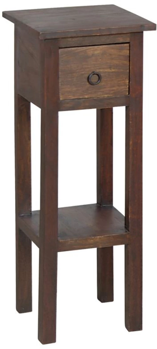 WOODWELL ΕS391,1CLASSIC Stand - Τραπεζάκι Βοηθητικό H.65cm - 1 Συρτάρι, Ξύλο Sheesham Καρυδί 25x25 H.65cm ΕS391,1