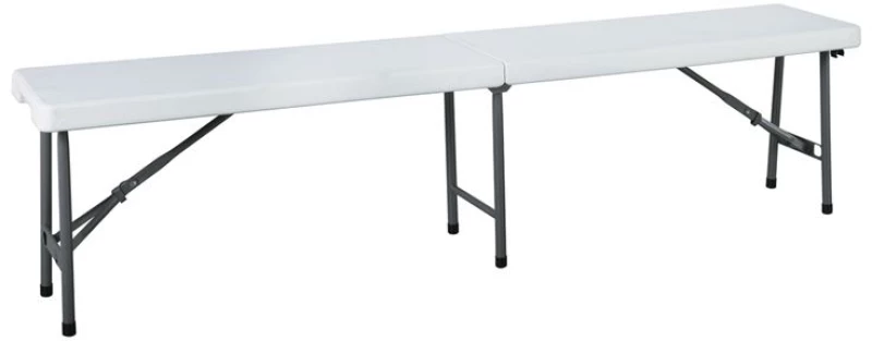 WOODWELL ΕΟ184BLOW Πάγκος Πτυσσόμενος Άσπρο (Βαλίτσα) 183x30x44cm ΕΟ184