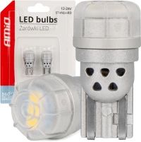 AMIO ΛΑΜΠΑΚΙΑ LED T10 W5W 12/24V 3x3020 SMD LED ΛΕΥΚΟ PURE LIGHT SERIES ΑΜΙΟ - 2 ΤΕΜ. 03725/AM