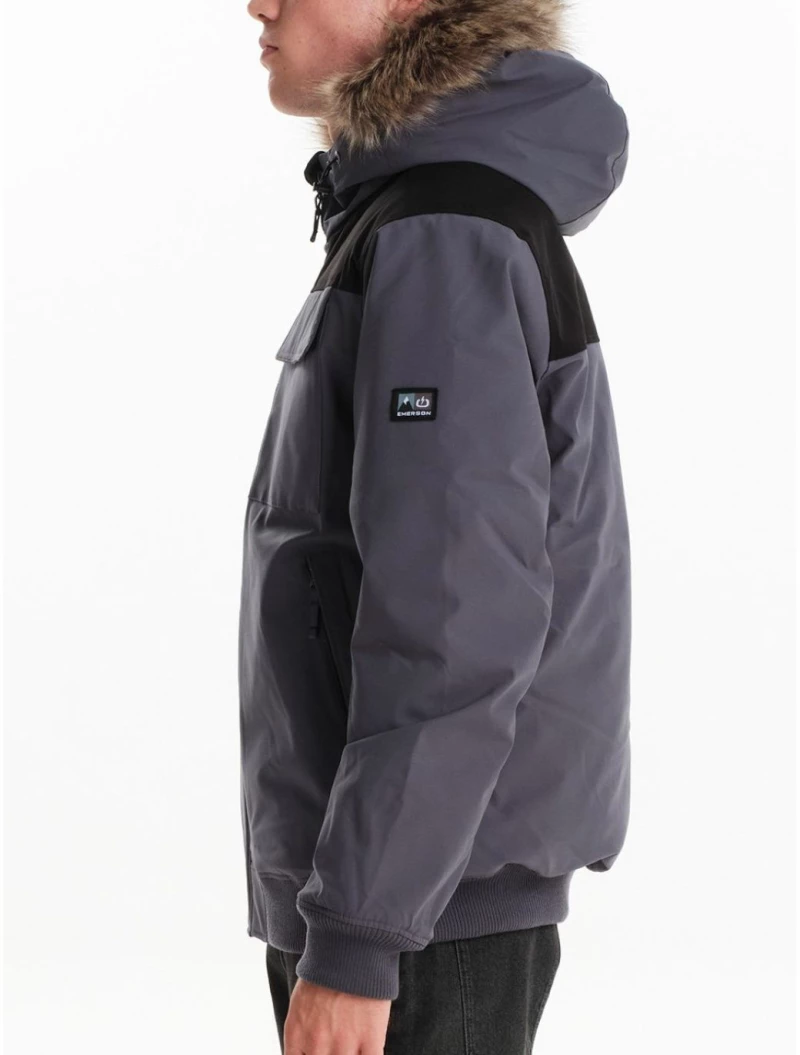 EMERSON Ανδρικό μπουφάν bomber πούπουλο 242.EM10.66 DUSTY BLUE/BLACK
