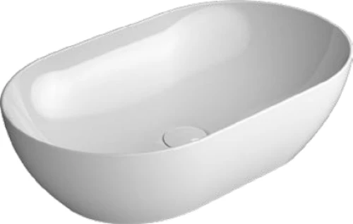 GSI Pura Επικαθήμενος Νιπτήρας Πορσελάνης 60x37εκ White