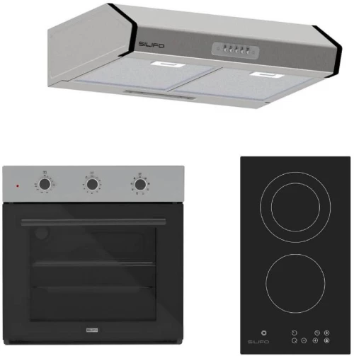 ΣΕΤ ΦΟΥΡΝΟΣ SF6008 INOX + ΕΣΤΙΑ DOMINO ΚΕΡΑΜΙΚΗ SF6802HDV3 + ΑΠΟΡΡΟΦΗΤΗΡΑΣ ΕΛΕΥΘΕΡΟΣ SF6683 INOX 2 ΜΟΤΕΡ 60CM (4 ΕΤΗ ΕΓΓΥΗΣΗ ΕΛΛ