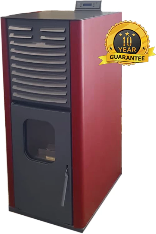 Mytherm Σόμπα-λέβητας Πέλλετ για καλοριφέρ, 21+2,5 Kw, Ioli TS μπορντό, Mytherm THERM-112321