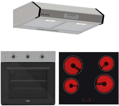 SILIFO ΣΕΤ ΦΟΥΡΝΟΣ SF6008 INOX + ΕΣΤΙΑ ΚΕΡΑΜΙΚΗ SF6135 + ΑΠΟΡΡΟΦΗΤΗΡΑΣ ΕΛΕΥΘΕΡΟΣ SF6683 INOX 2 ΜΟΤΕΡ 60CM (4 ΕΤΗ ΕΓΓΥΗΣΗ ΕΛΛΗΝΙΚΗΣ ΑΝΤΙΠΡΟΣΩΠΕΙΑΣ) SILIFO 999-002-92256