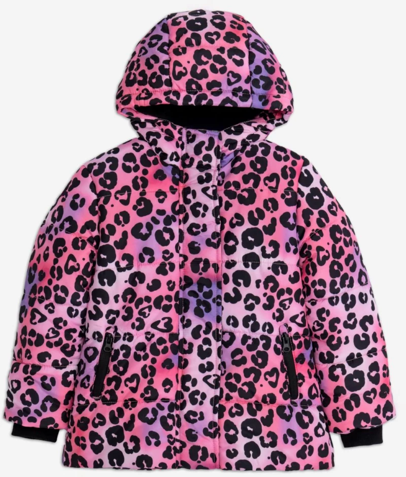 Mπουφάν κορίτσι "Animal print" ροζ