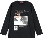 Μπλούζα "Take the wild" μαύρη